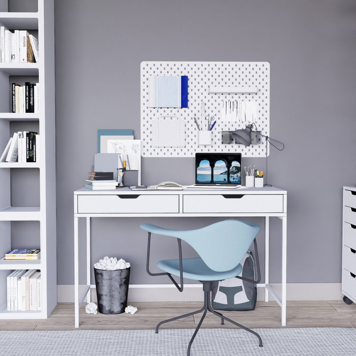 Hanah Home Duru 1600-47 Escritorio de Estudio Blanco